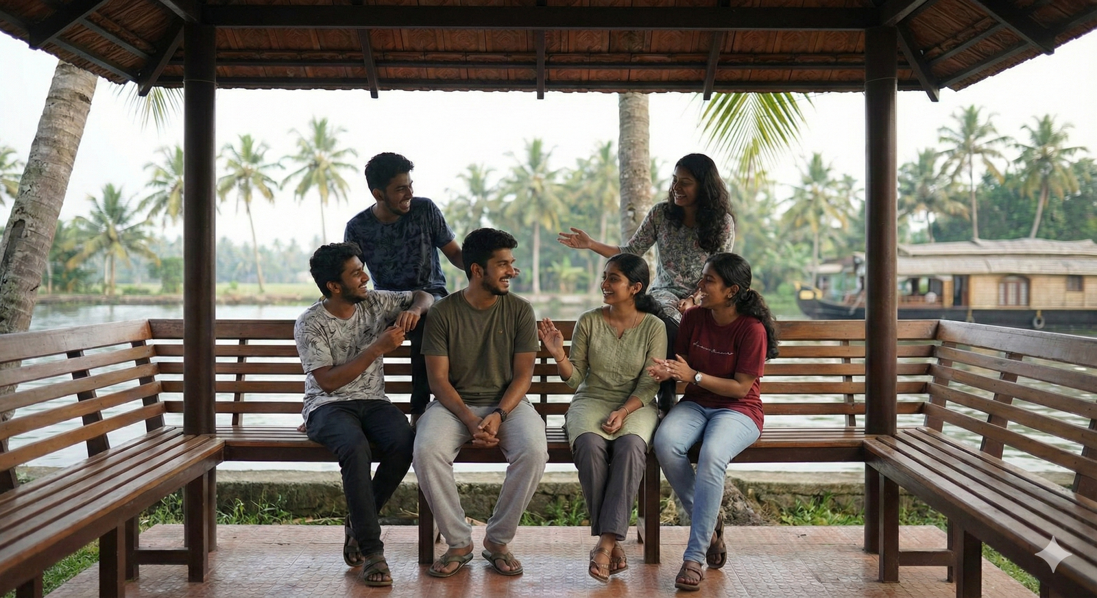 Young people supporting each other